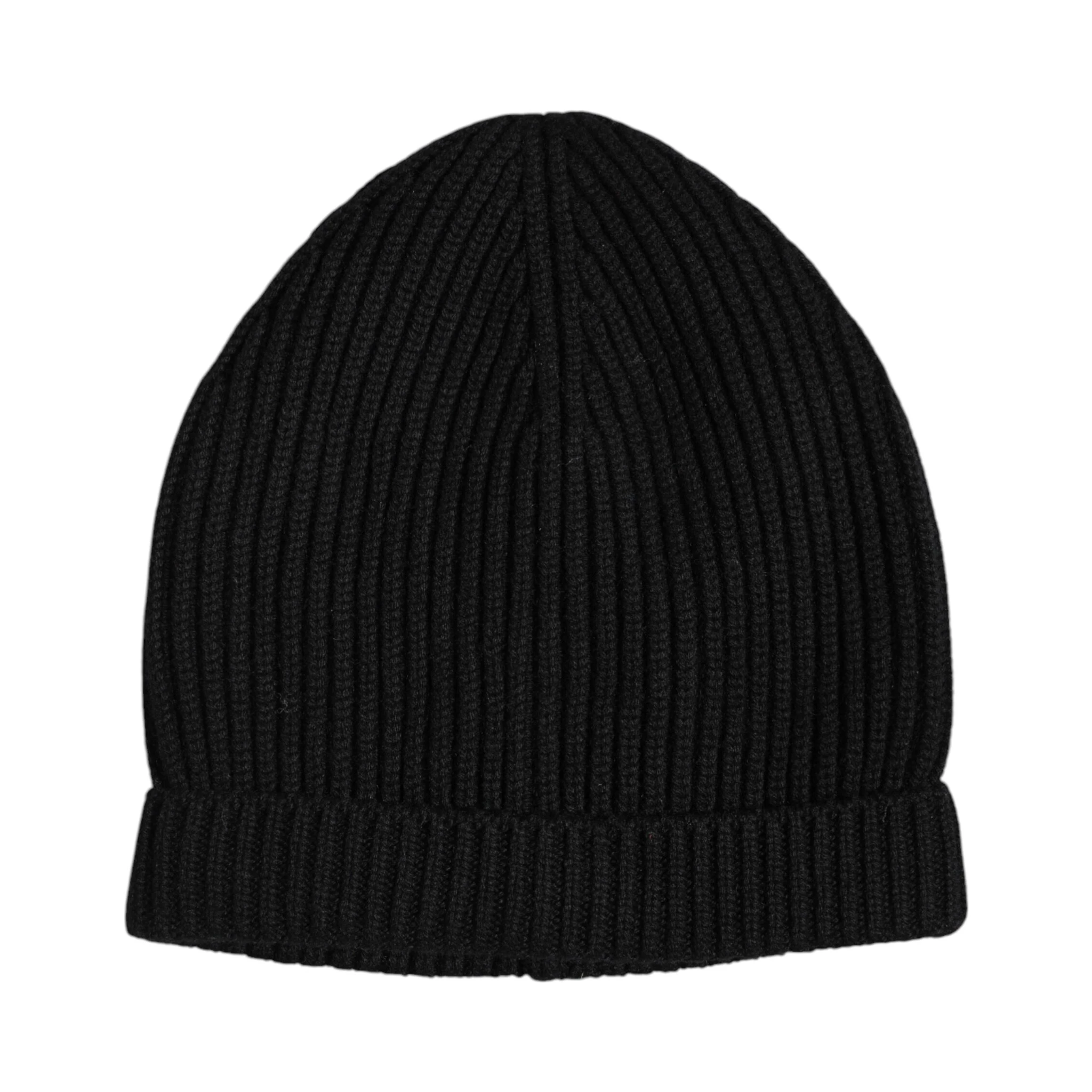 Black Cashmere Knitted Winter Beanie Hat