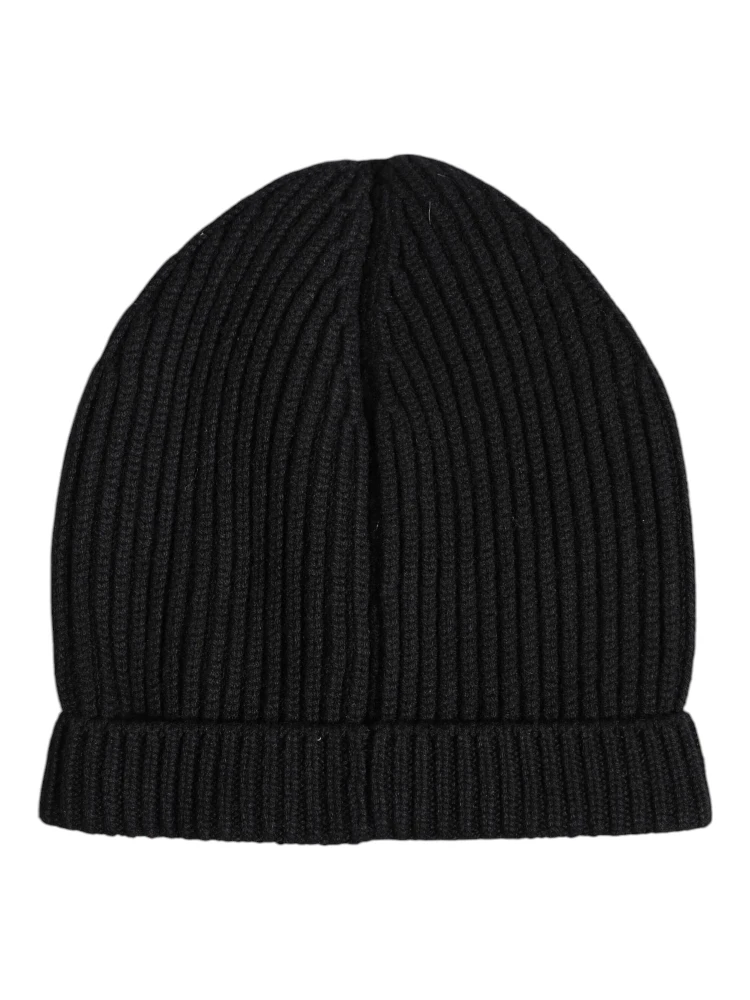 Black Cashmere Knitted Winter Beanie Hat