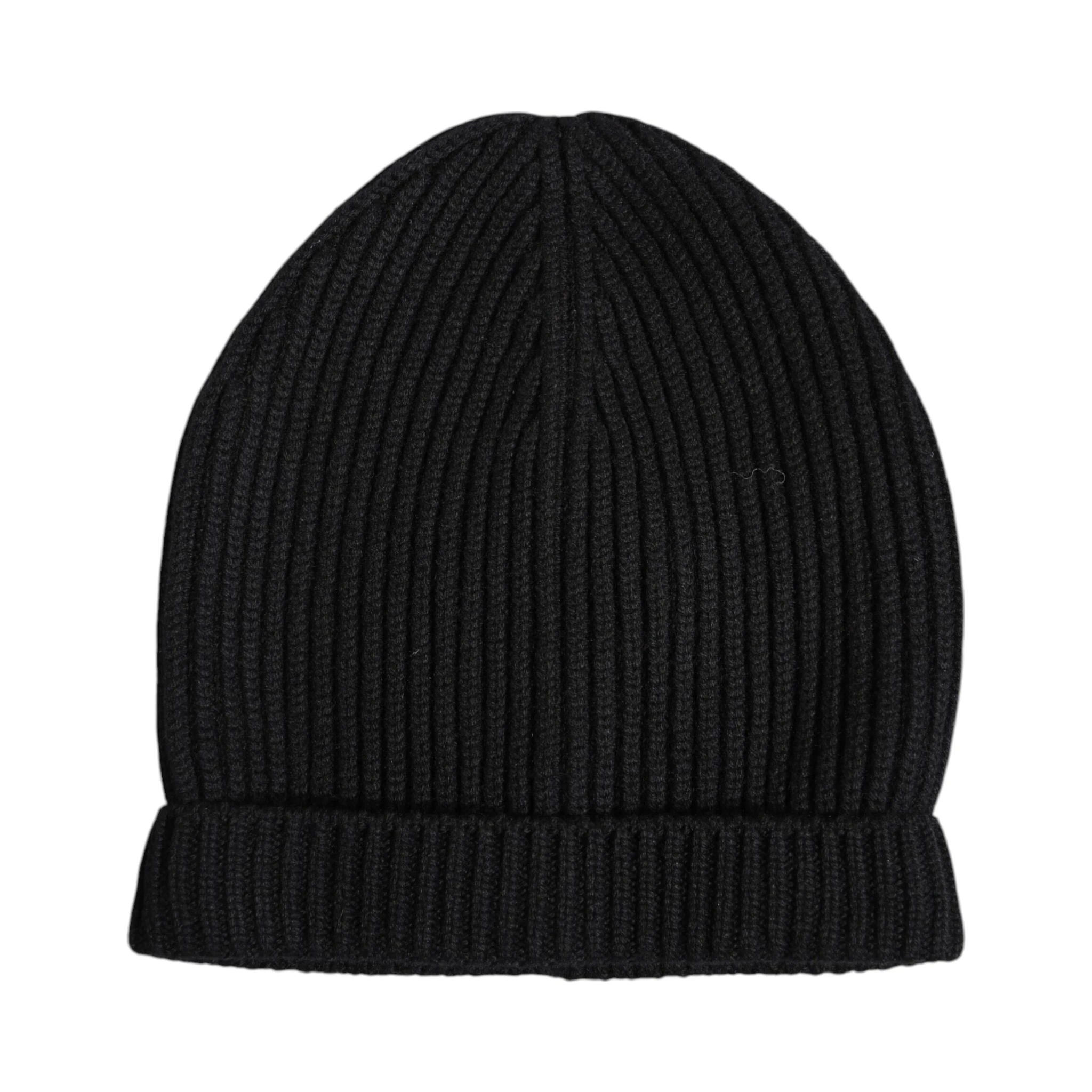 Black Cashmere Knitted Winter Beanie Hat