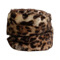 Brown Leopard Faux Fur Women Bucket Hat
