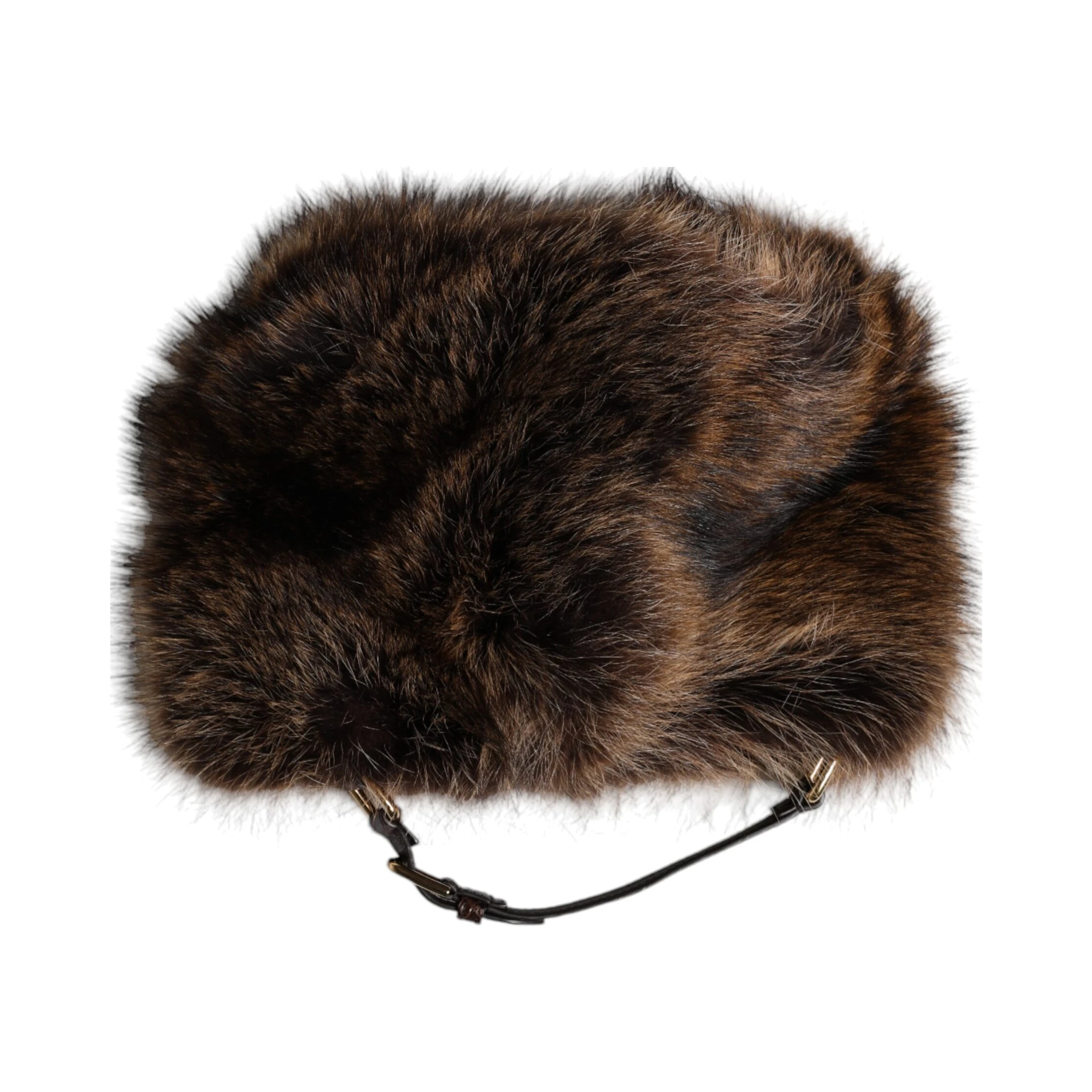 Brown Fur Women Bucket Hat