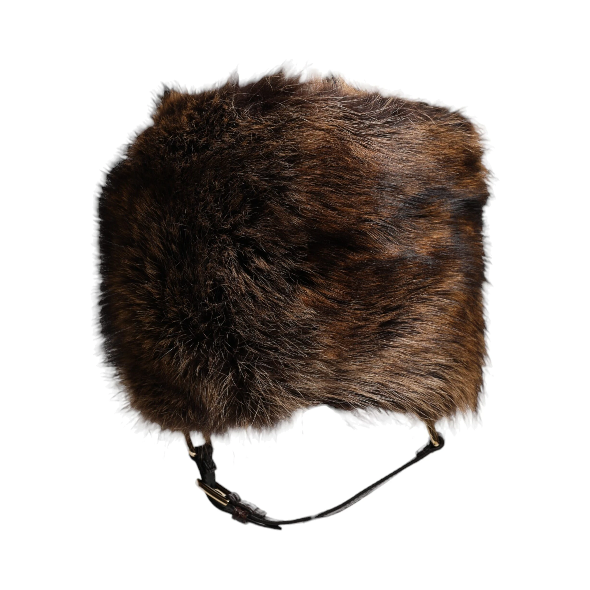 Brown Fur Women Bucket Hat