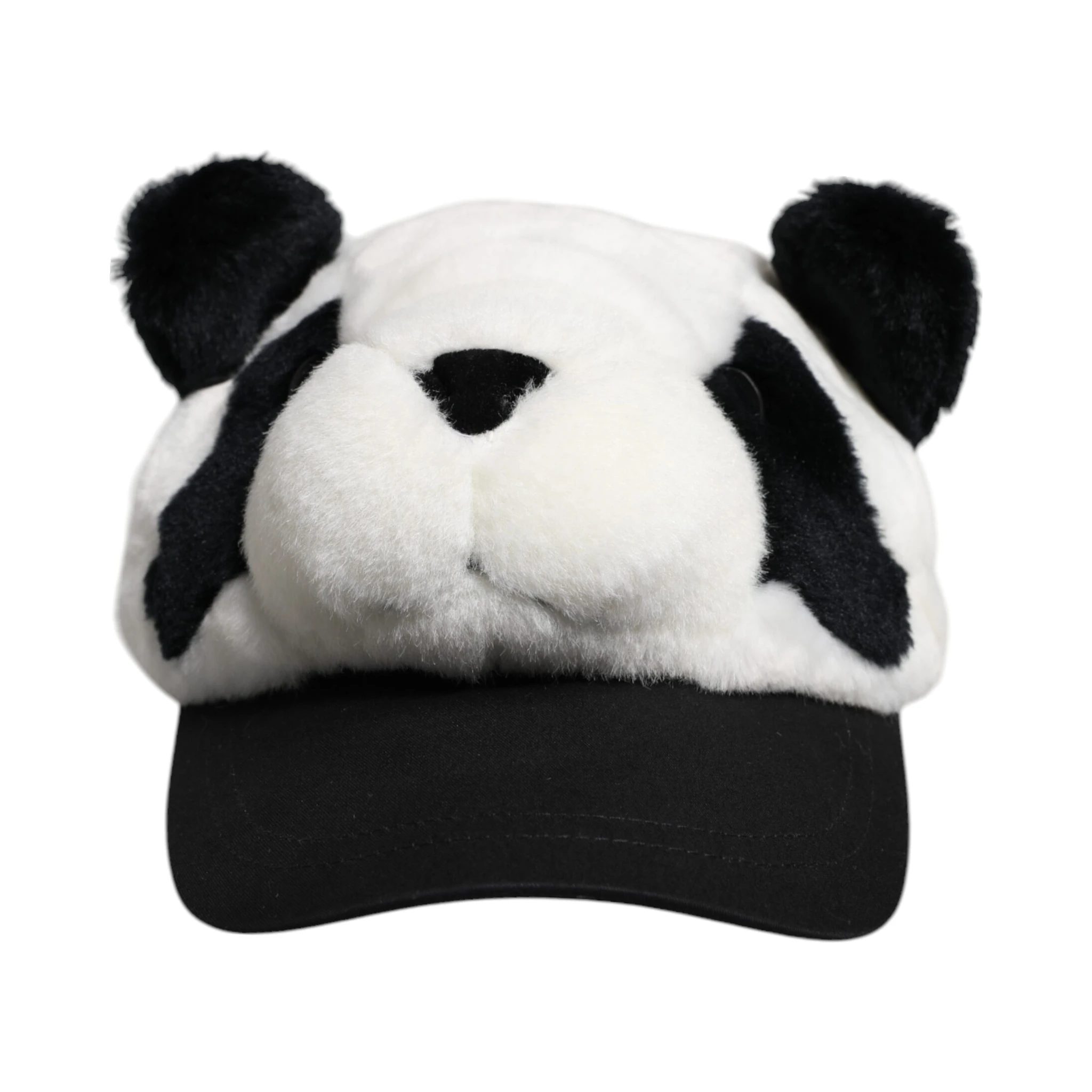 Black White Panda Fur Women Baseball Cap