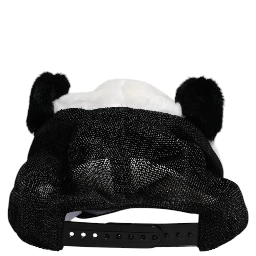 Black White Panda Fur Women Baseball Cap