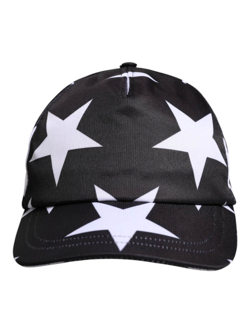 Black Star Print Polyester Baseball Cap