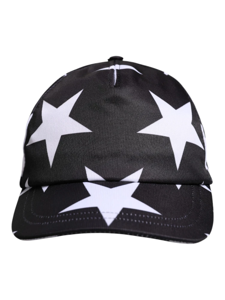 Black Star Print Polyester Baseball Cap alternative