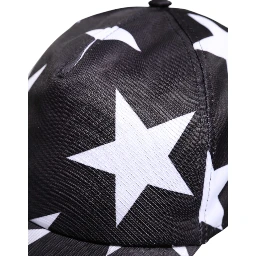 Black Star Print Polyester Baseball Cap