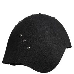 Black Wool Multicolor Embellished Cloche Hat