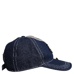 Blue Crystal Embellishment Baseball Cap