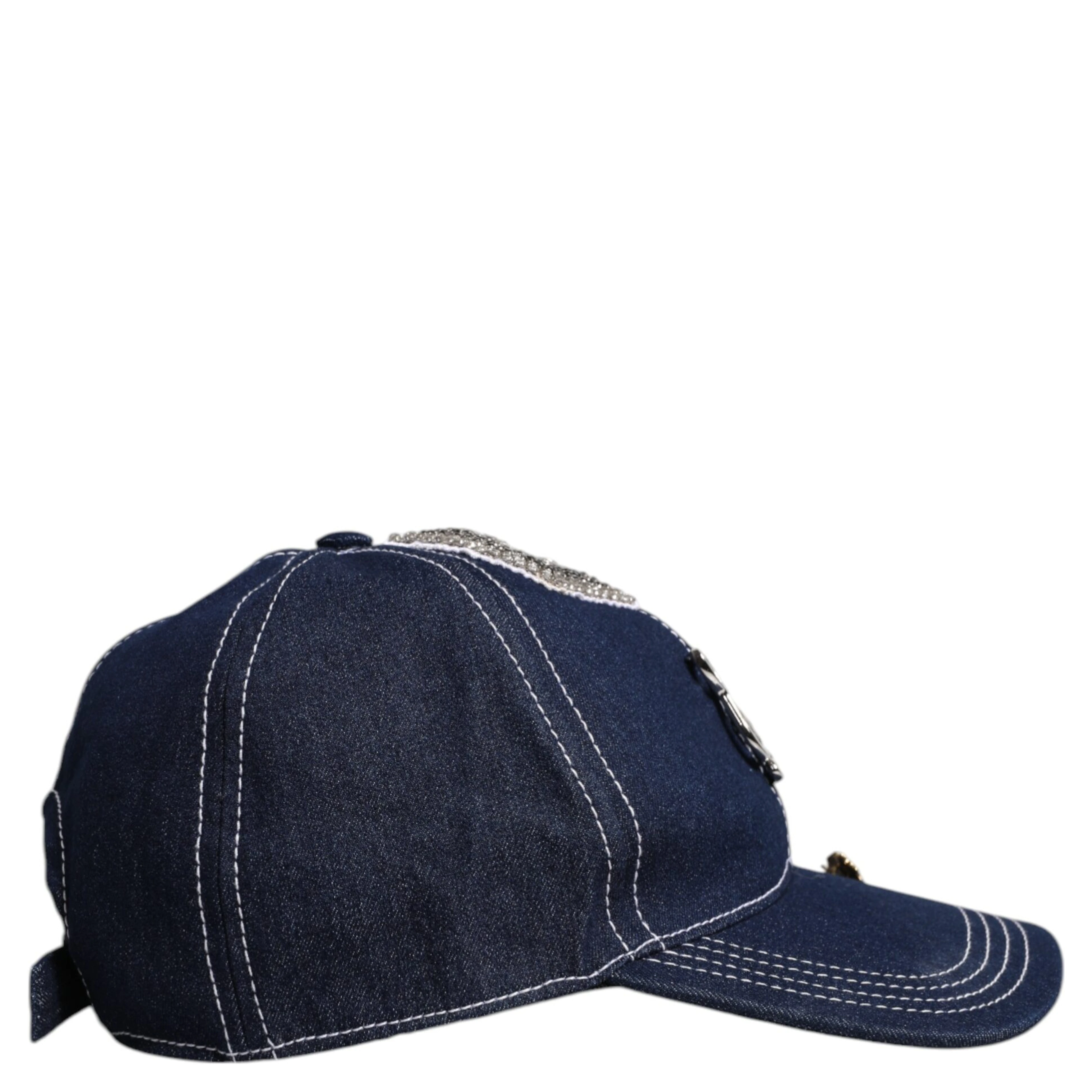 Blue Crystal Embellishment Baseball Cap
