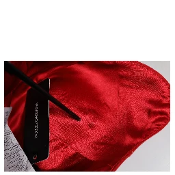 Red Crystal Gold Roses Brooch Embellished Hat