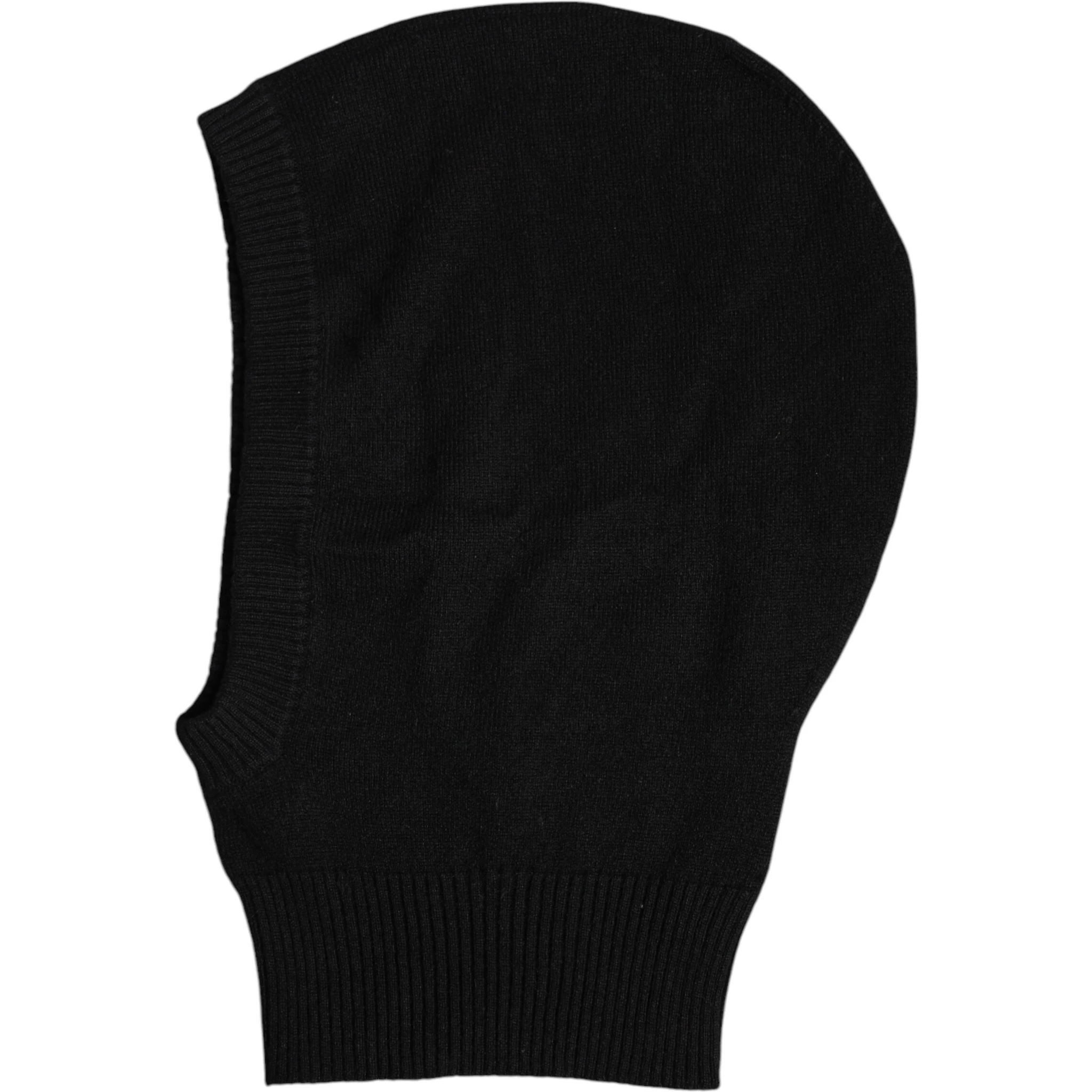Black Cashmere Knitted Ski Mask Balaclava Hat