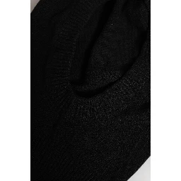 Black Cashmere Knitted Ski Mask Balaclava Hat