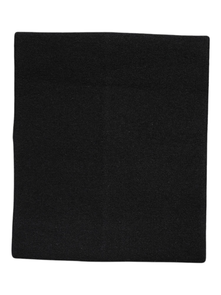 Black Cashmere Knitted Neck Warmer Foulard Scarf