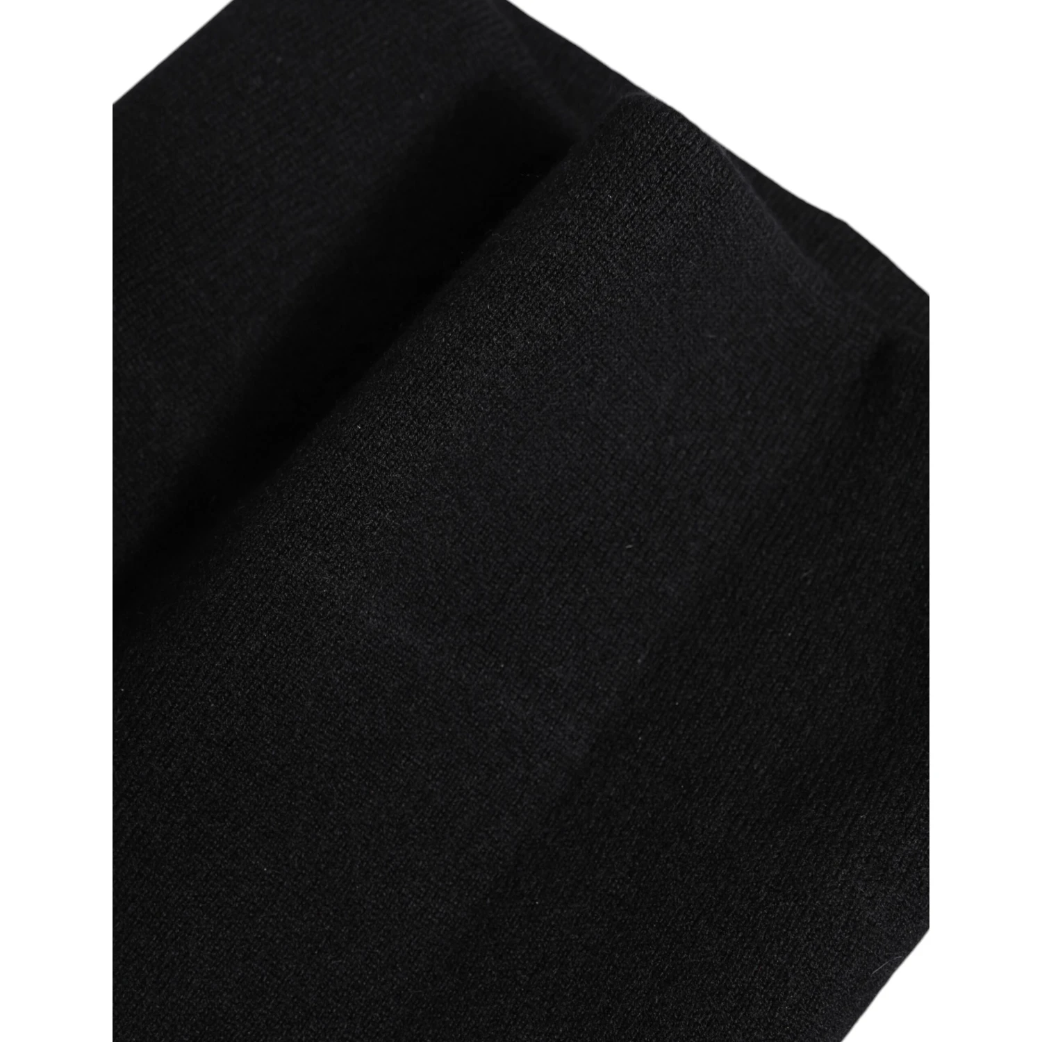 Black Cashmere Knitted Neck Warmer Foulard Scarf