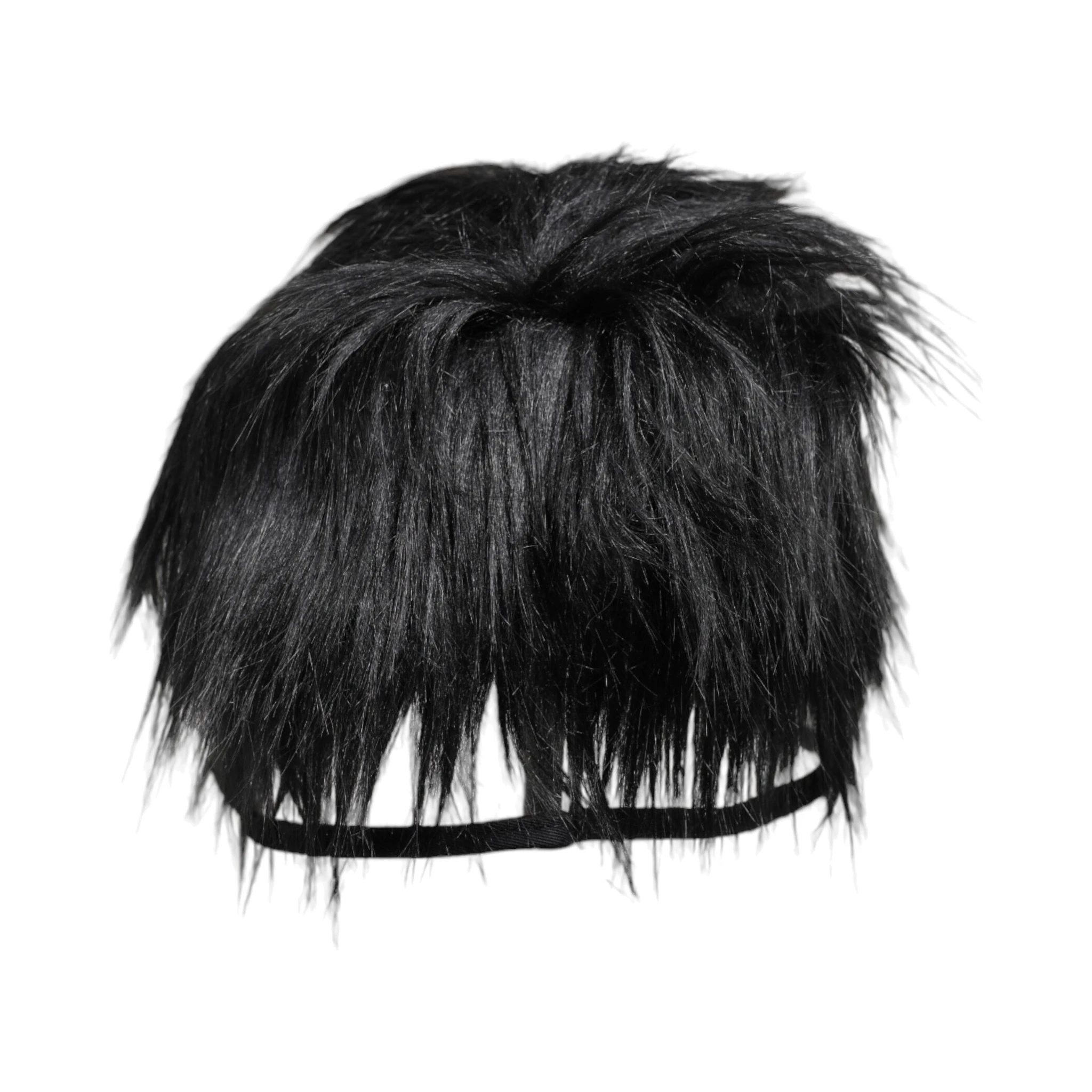 Black Faux Fur Bucket Hat