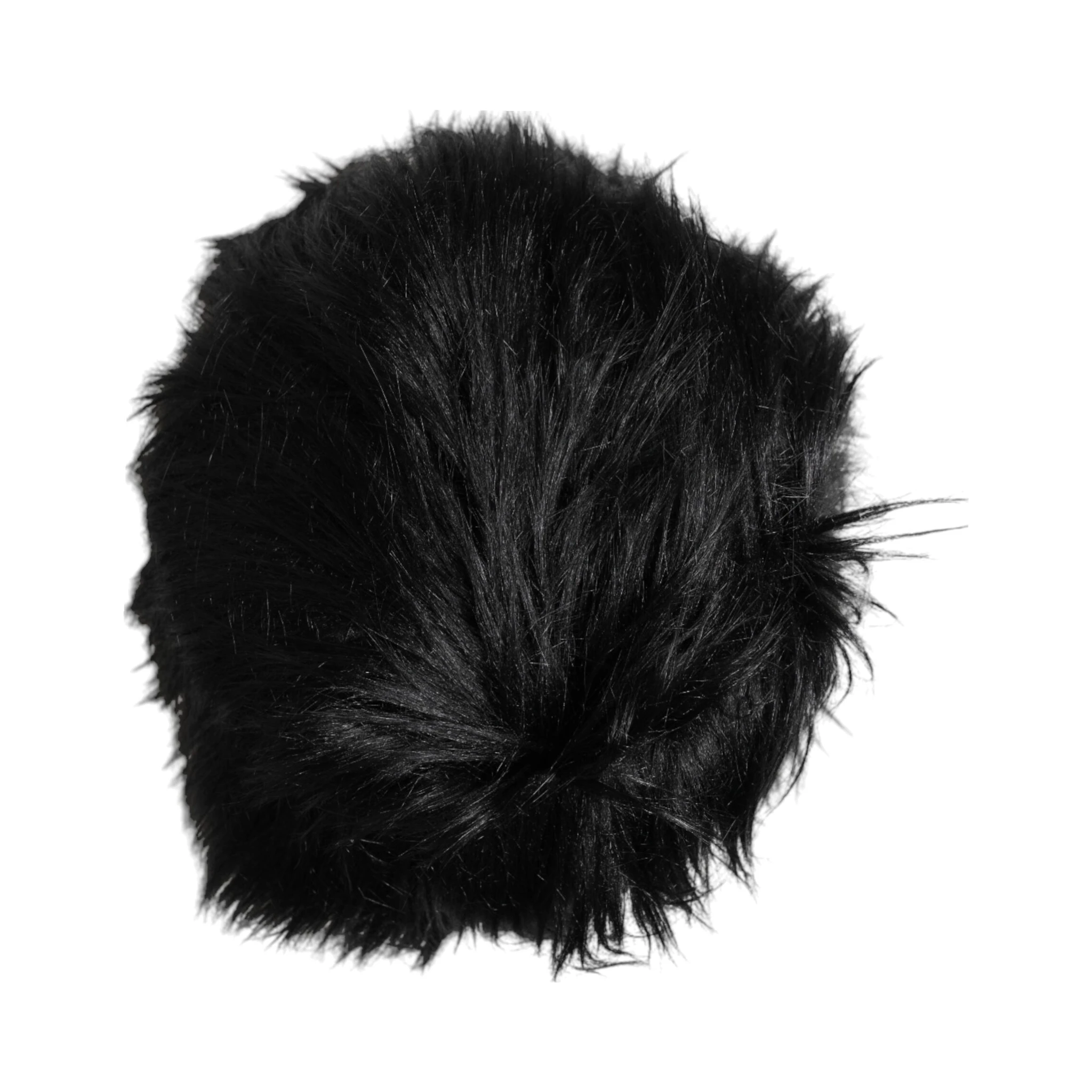 Black Faux Fur Bucket Hat