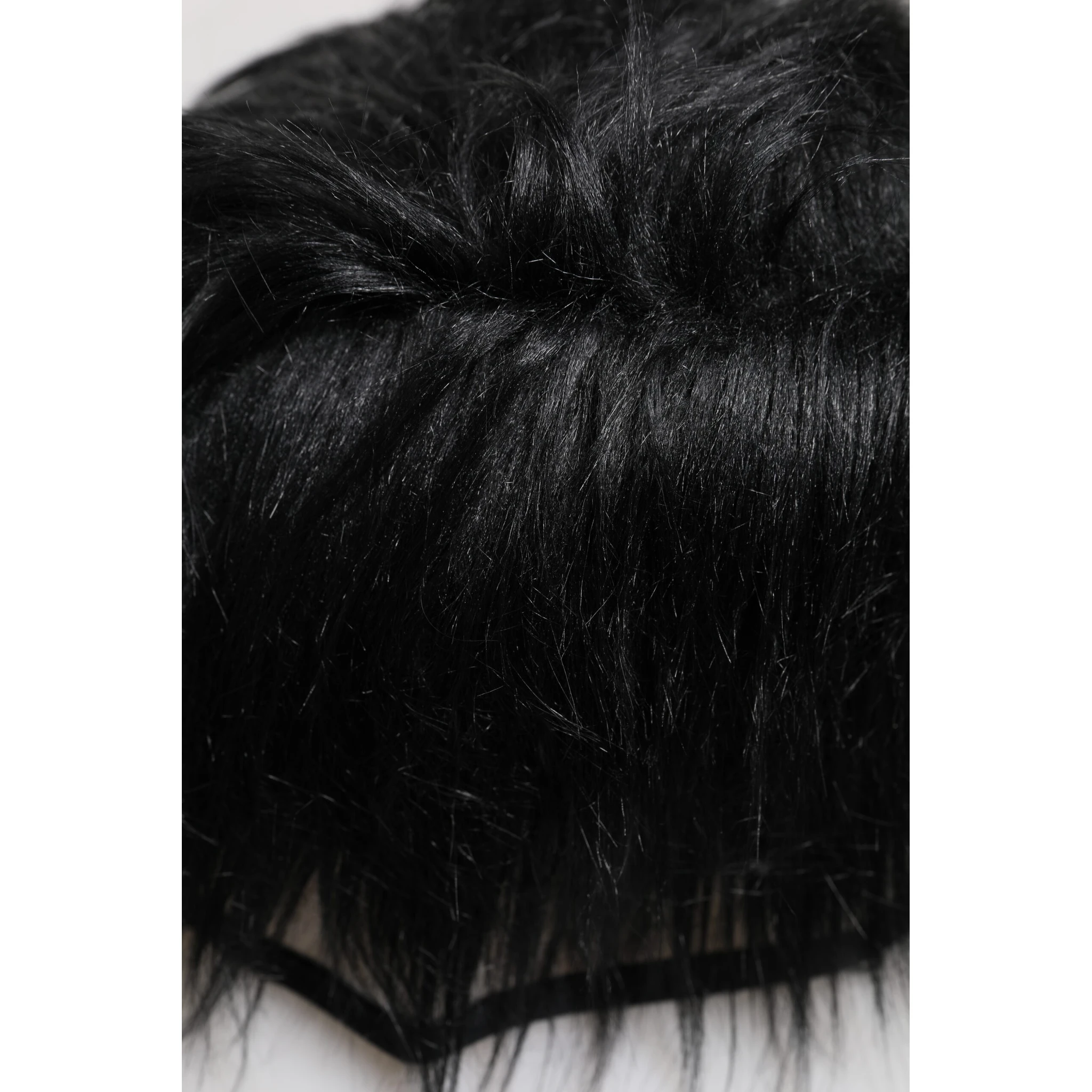 Black Faux Fur Bucket Hat