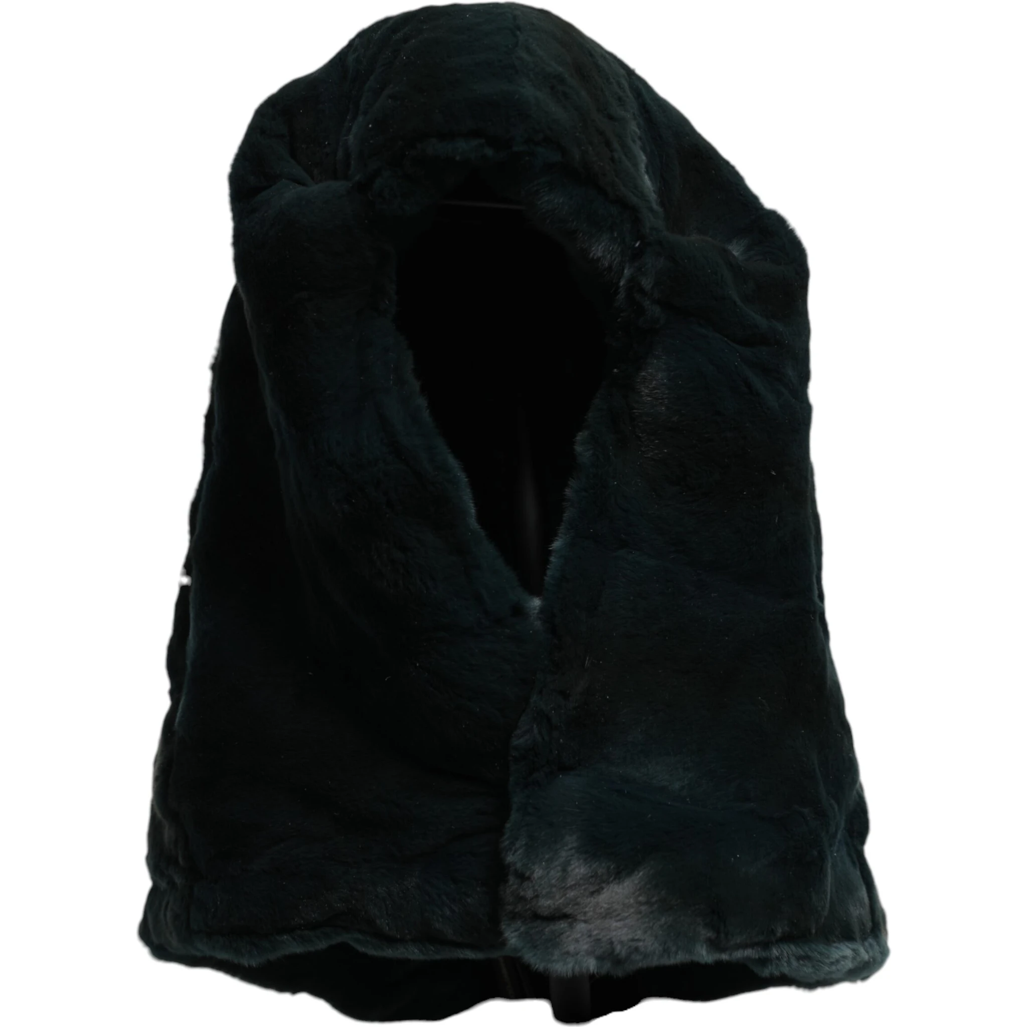 Black Weasel Fur Womens Beanie Hat