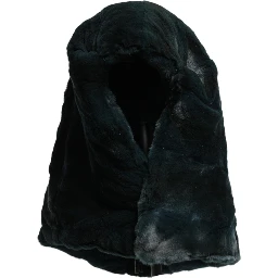 Black Weasel Fur Womens Beanie Hat