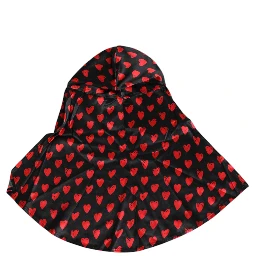 Black Red Hearts Polyester Hat