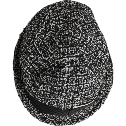 Black Cotton Blend Bucket Hat