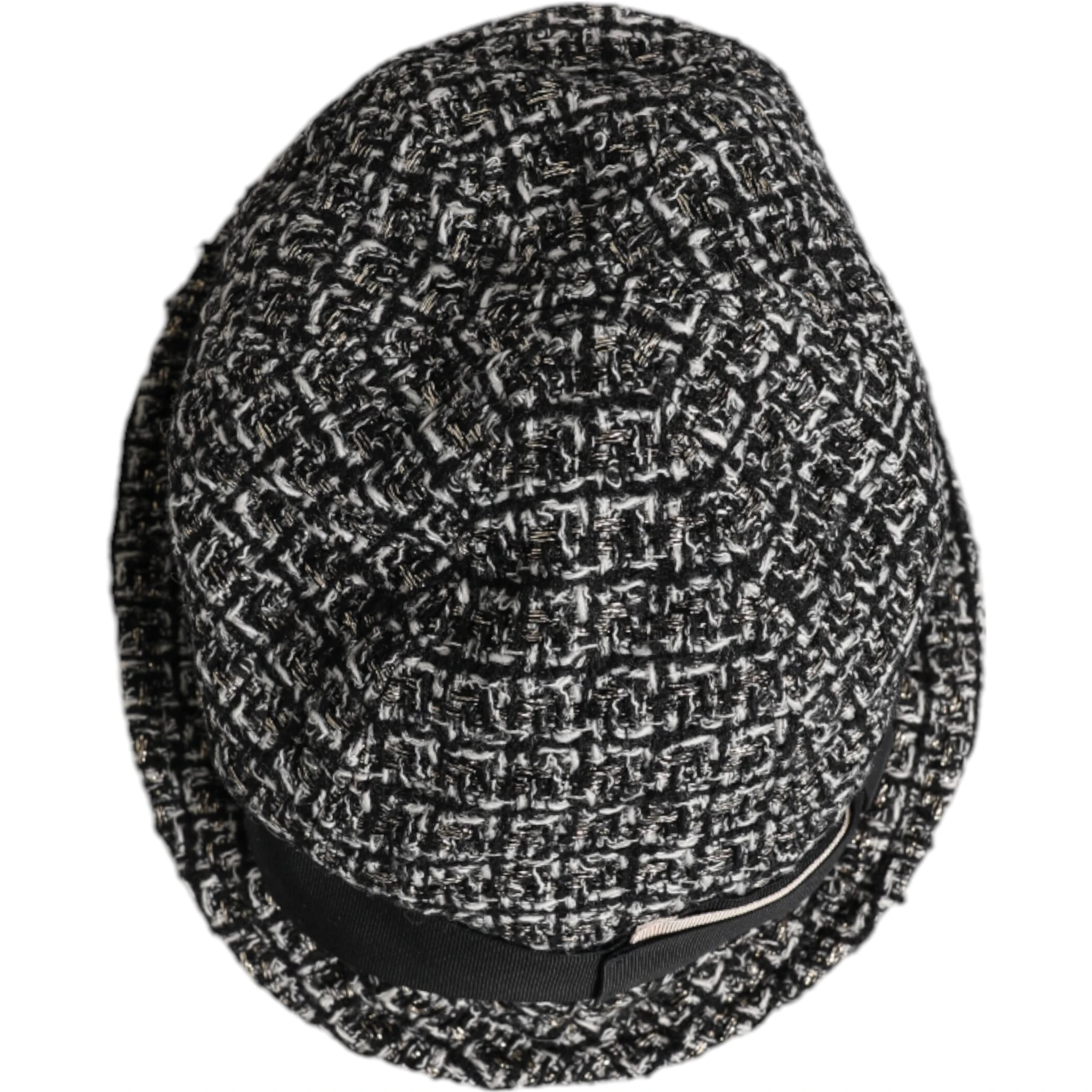 Black Cotton Blend Bucket Hat