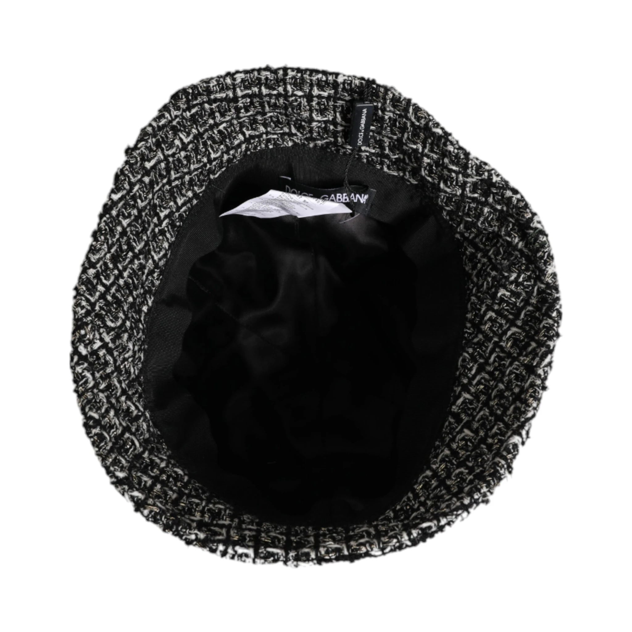 Black Cotton Blend Bucket Hat