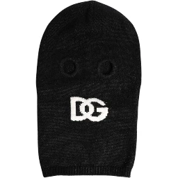 Black Cashmere Knitted Ski Mask Balaclava Hat