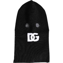 Black Cashmere Knitted Ski Mask Balaclava Hat