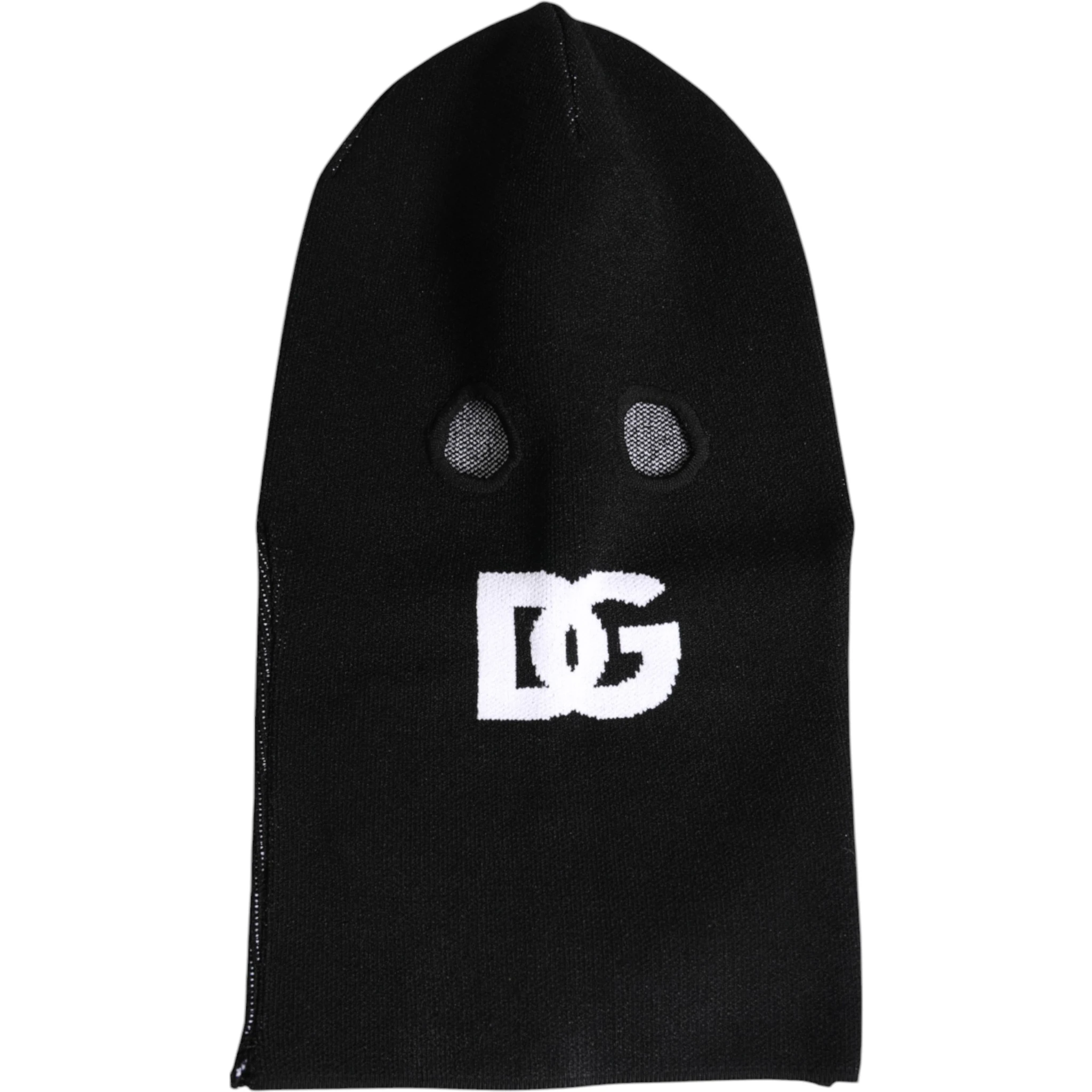 Black Cashmere Knitted Ski Mask Balaclava Hat