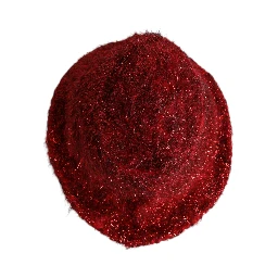 Red Viscose Tinsel Wide Brim Bucket Hat