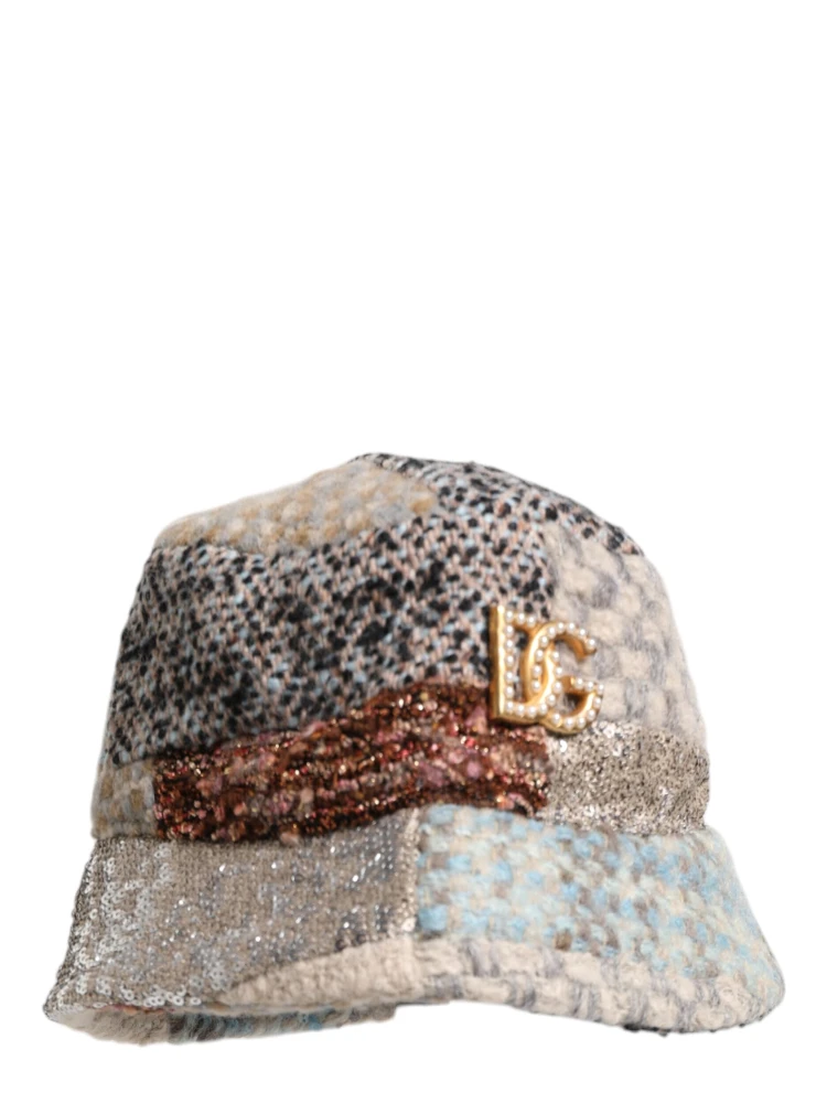 Multicolor Patchwork Embellished Bucket Hat alternative