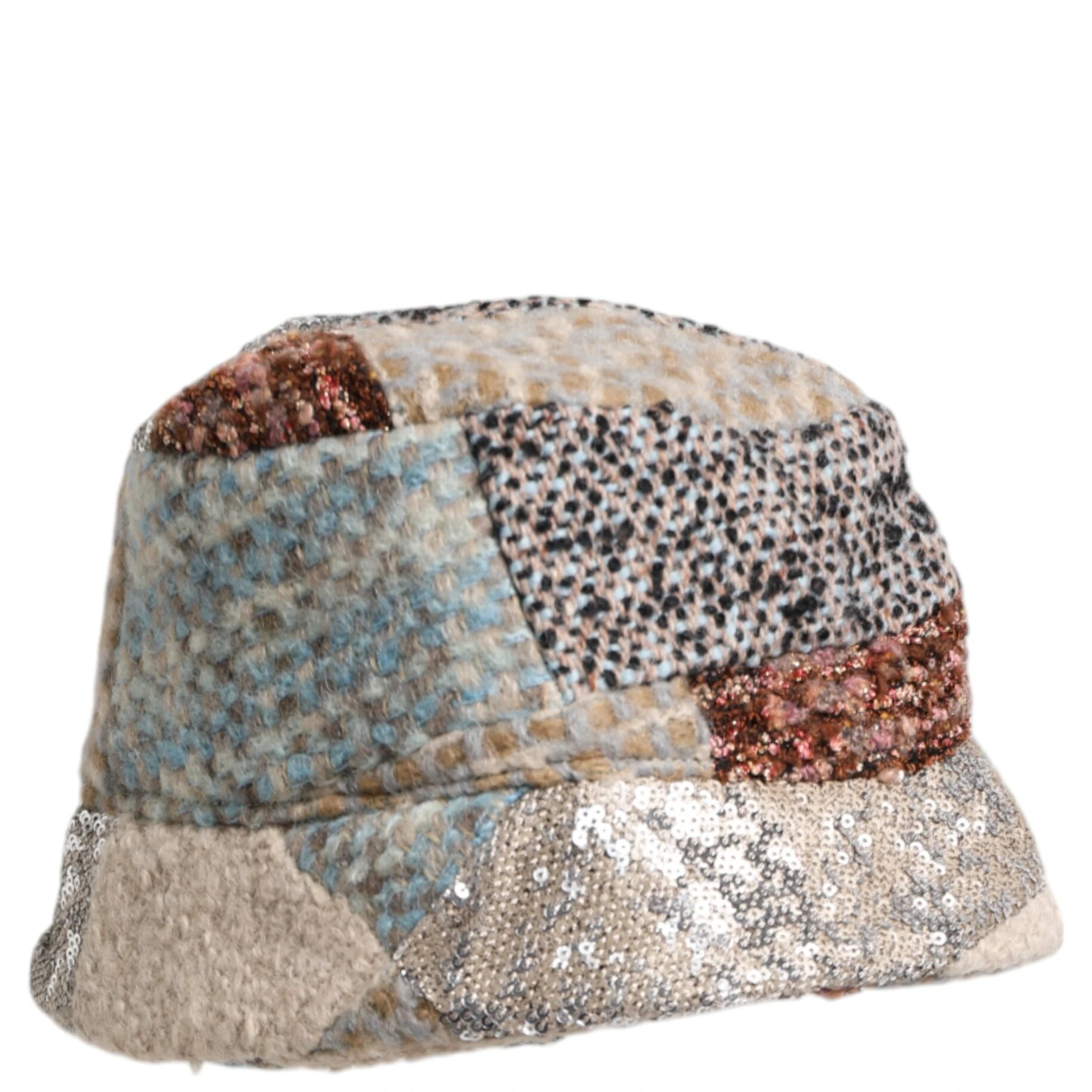 Multicolor Patchwork Embellished Bucket Hat