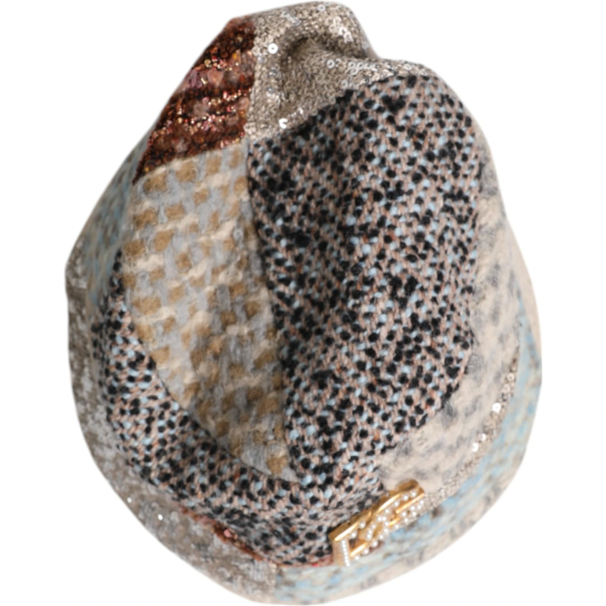 Multicolor Patchwork Embellished Bucket Hat