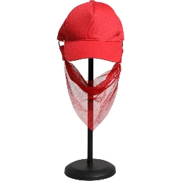 Red Cotton 6 Panels Women Baseball Cap