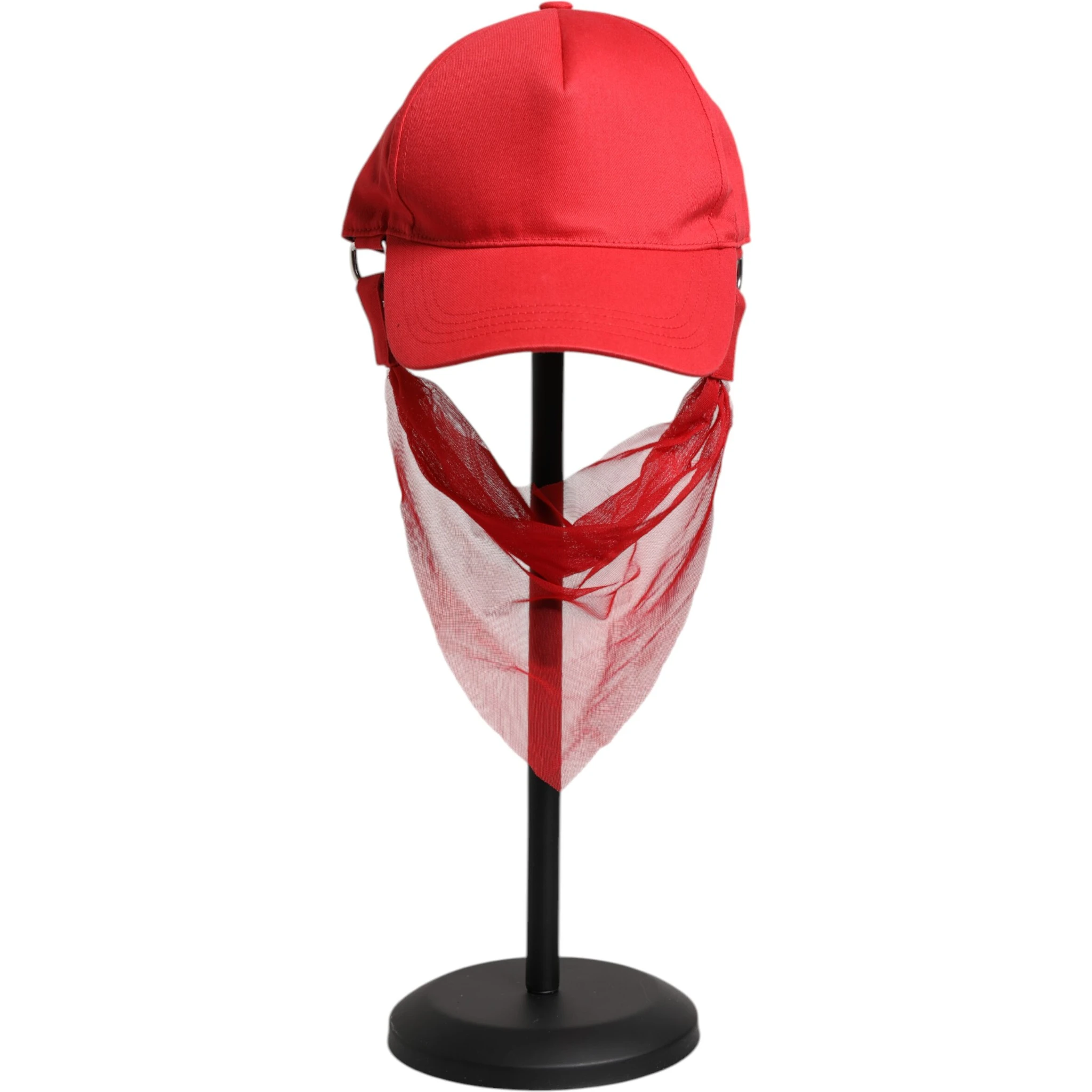 Red Cotton 6 Panels Women Baseball Cap