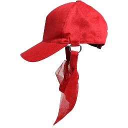 Red Cotton 6 Panels Women Baseball Cap