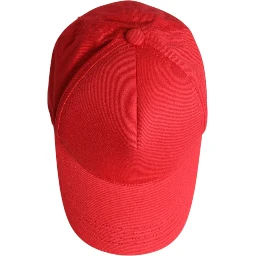 Red Cotton 6 Panels Women Baseball Cap