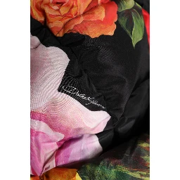 Black Floral Print Whole Head Wrap Hat