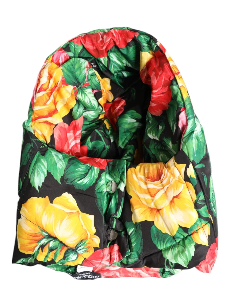 Multicolor Floral Print Whole Head Wrap Hat