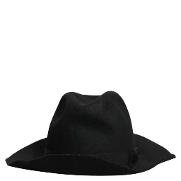 Black Wide Brim Trilby Fedora Hat