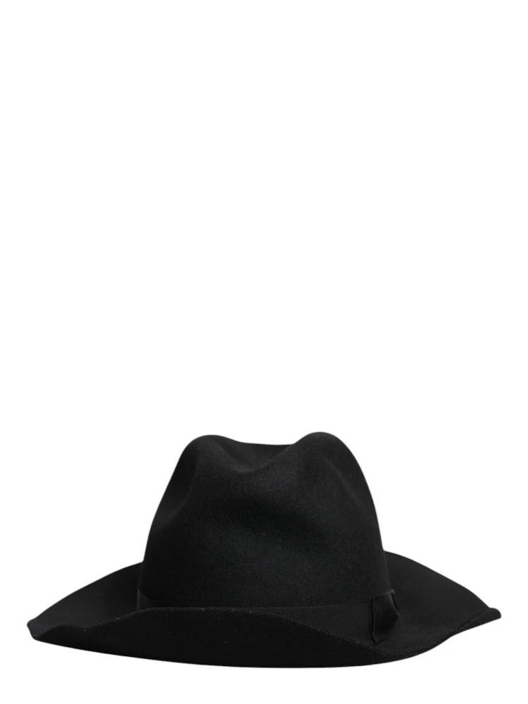 Black Wide Brim Trilby Fedora Hat
