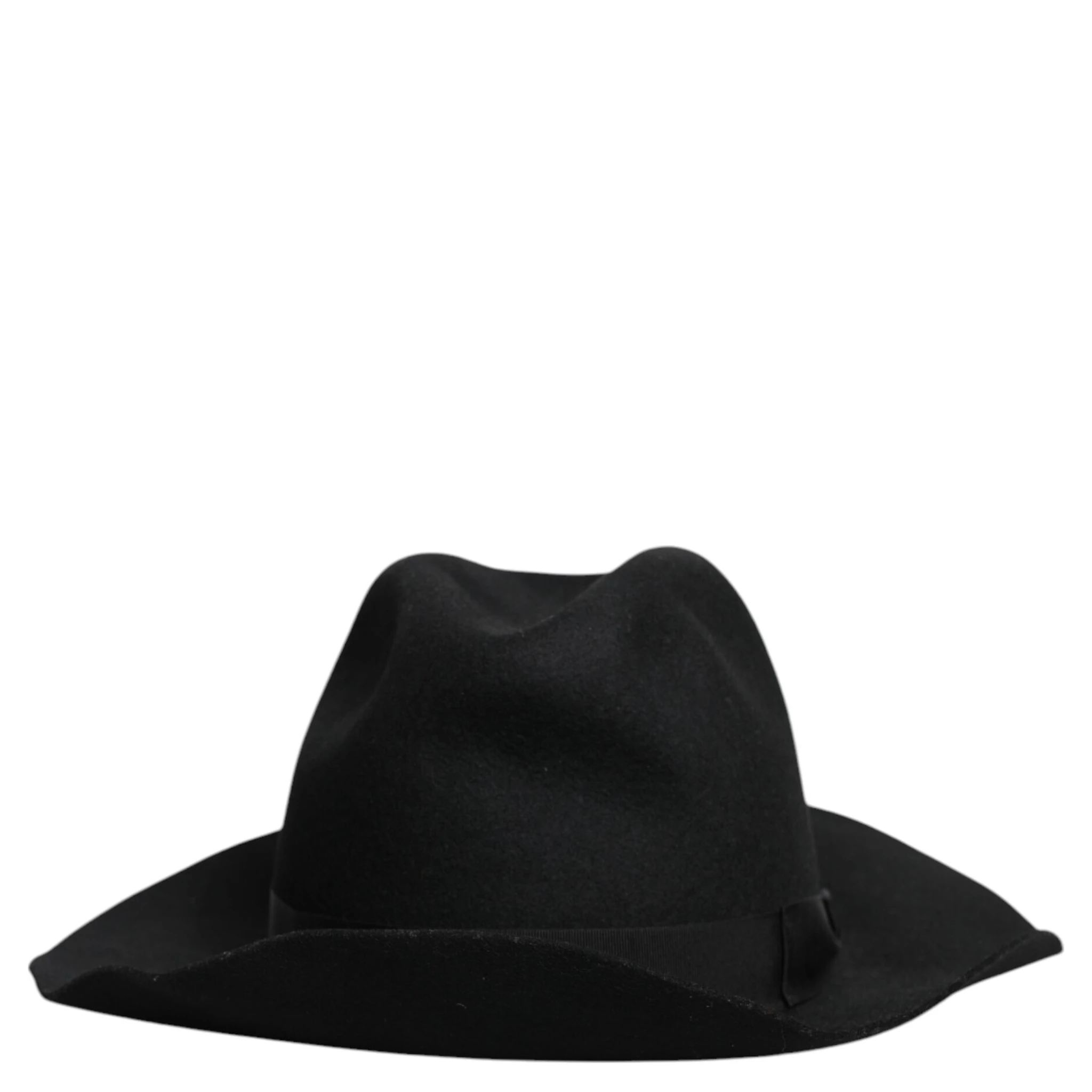 Black Wide Brim Trilby Fedora Hat