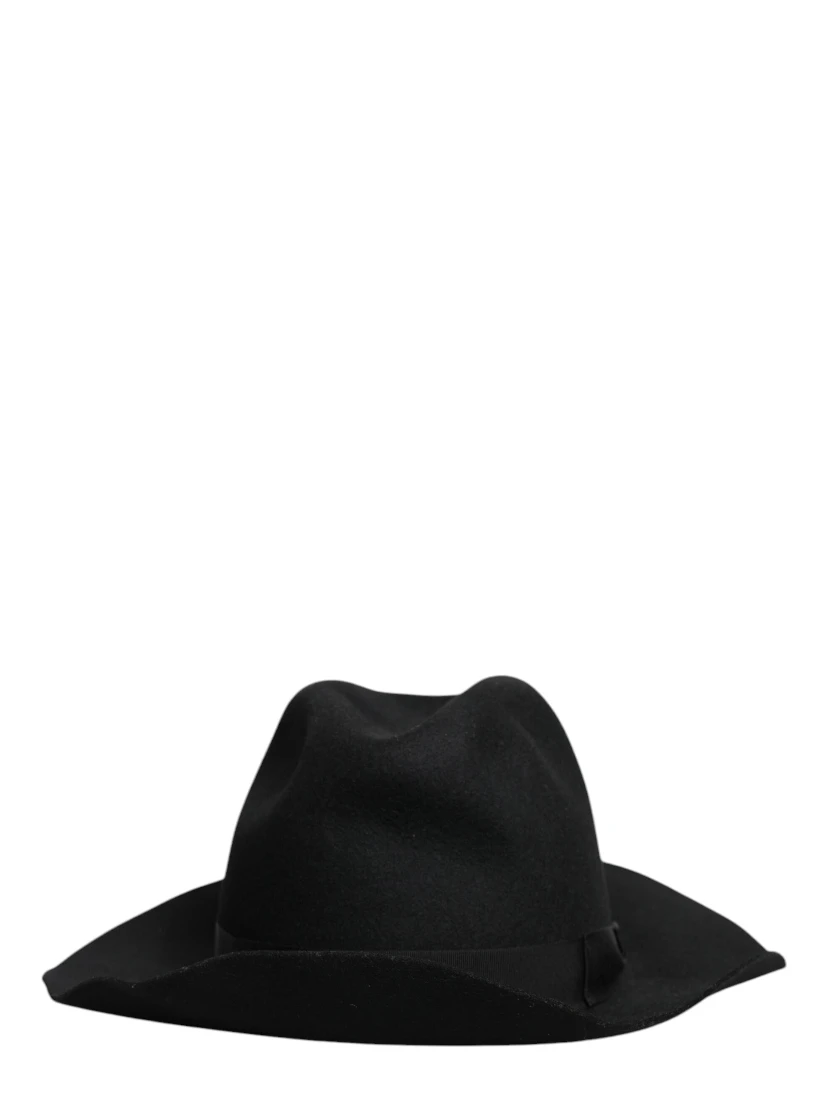 Black Wide Brim Trilby Fedora Hat