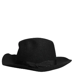 Black Wide Brim Trilby Fedora Hat