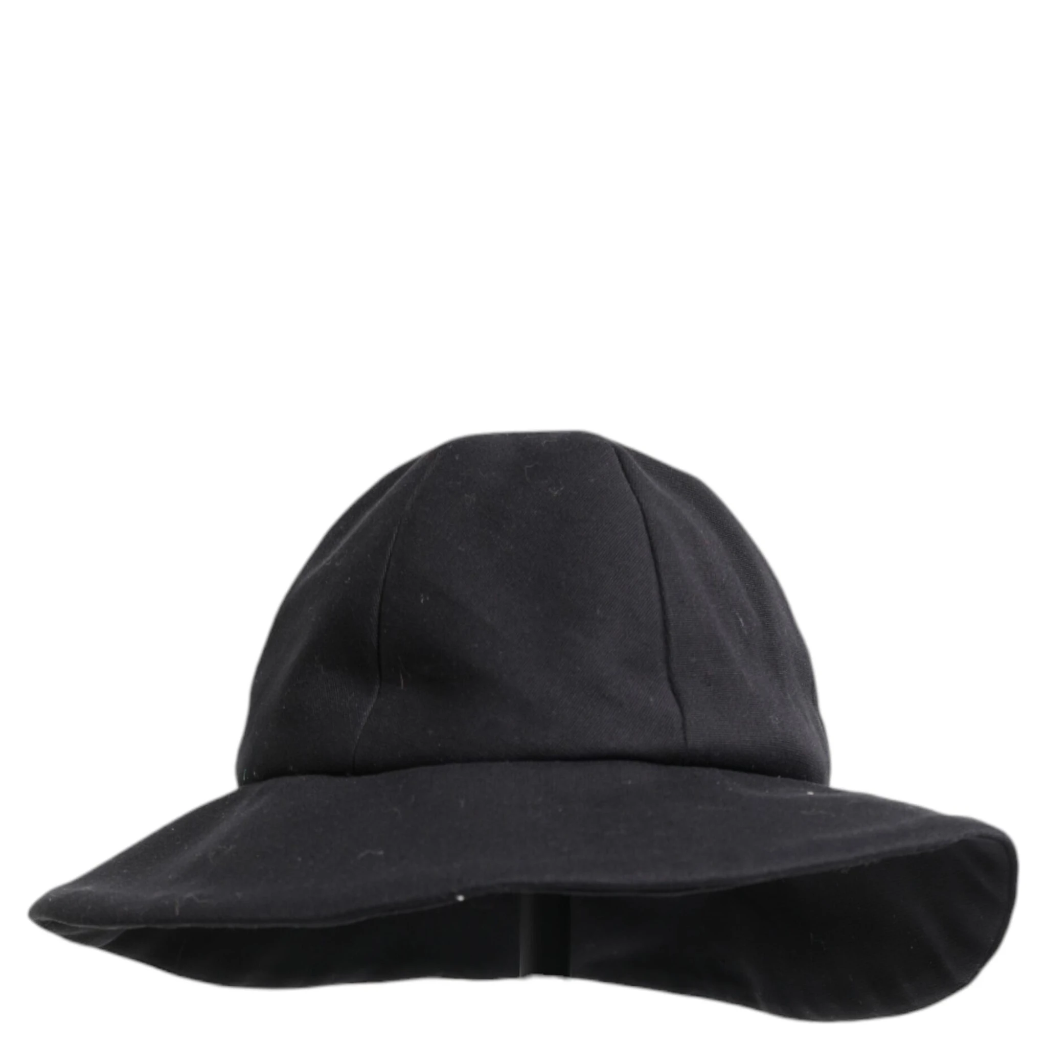 Black Cotton Wide Brim Bucket Hat