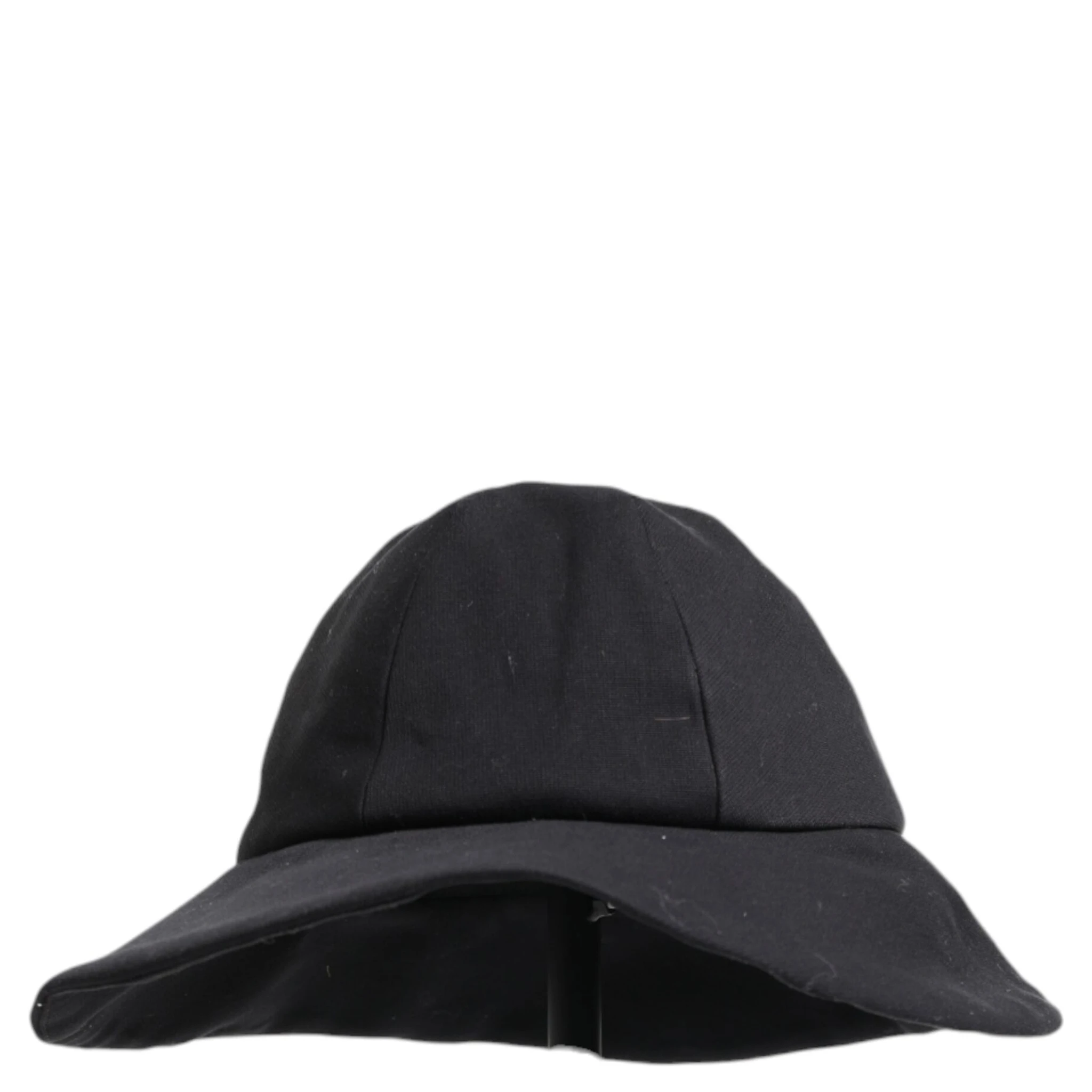 Black Cotton Wide Brim Bucket Hat