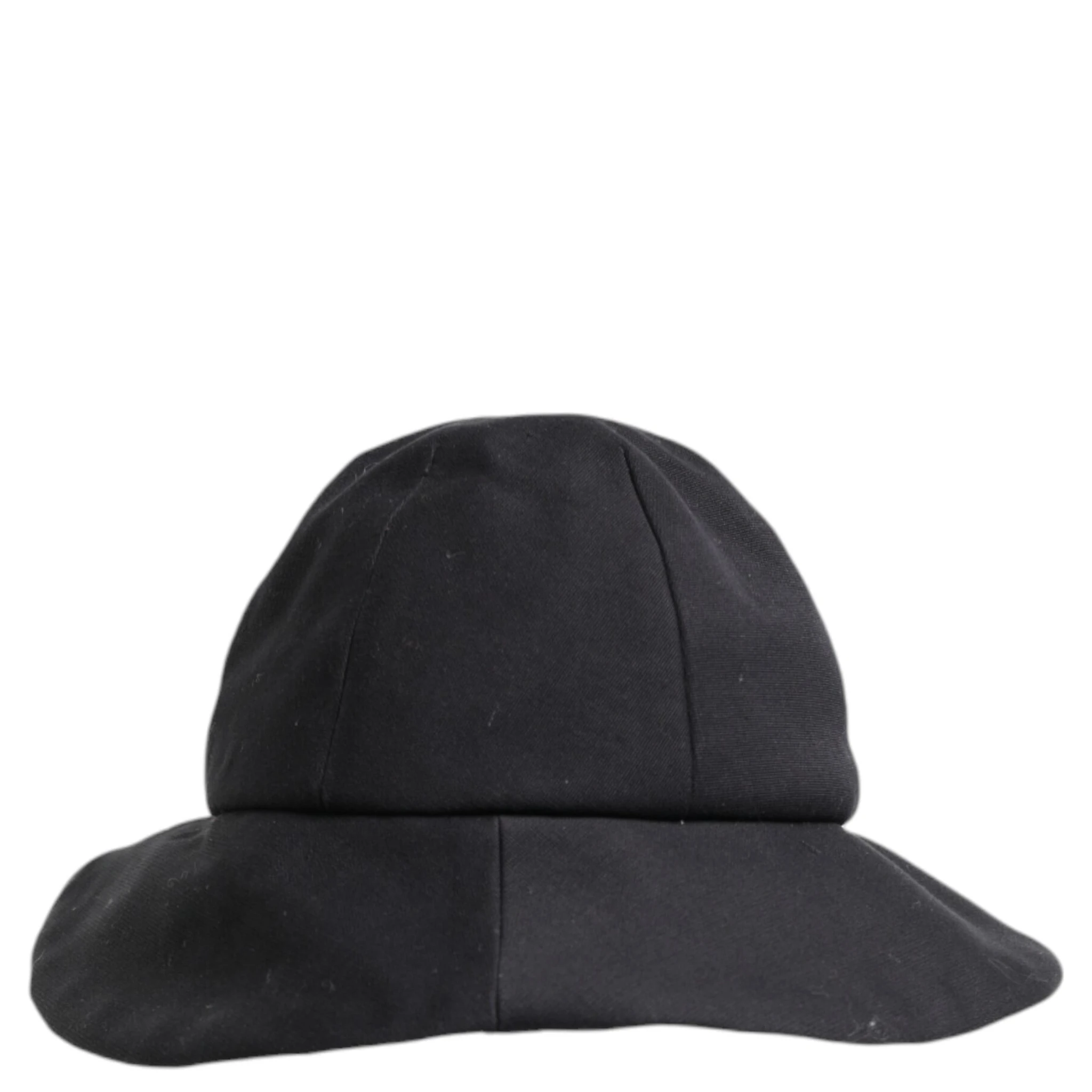 Black Cotton Wide Brim Bucket Hat