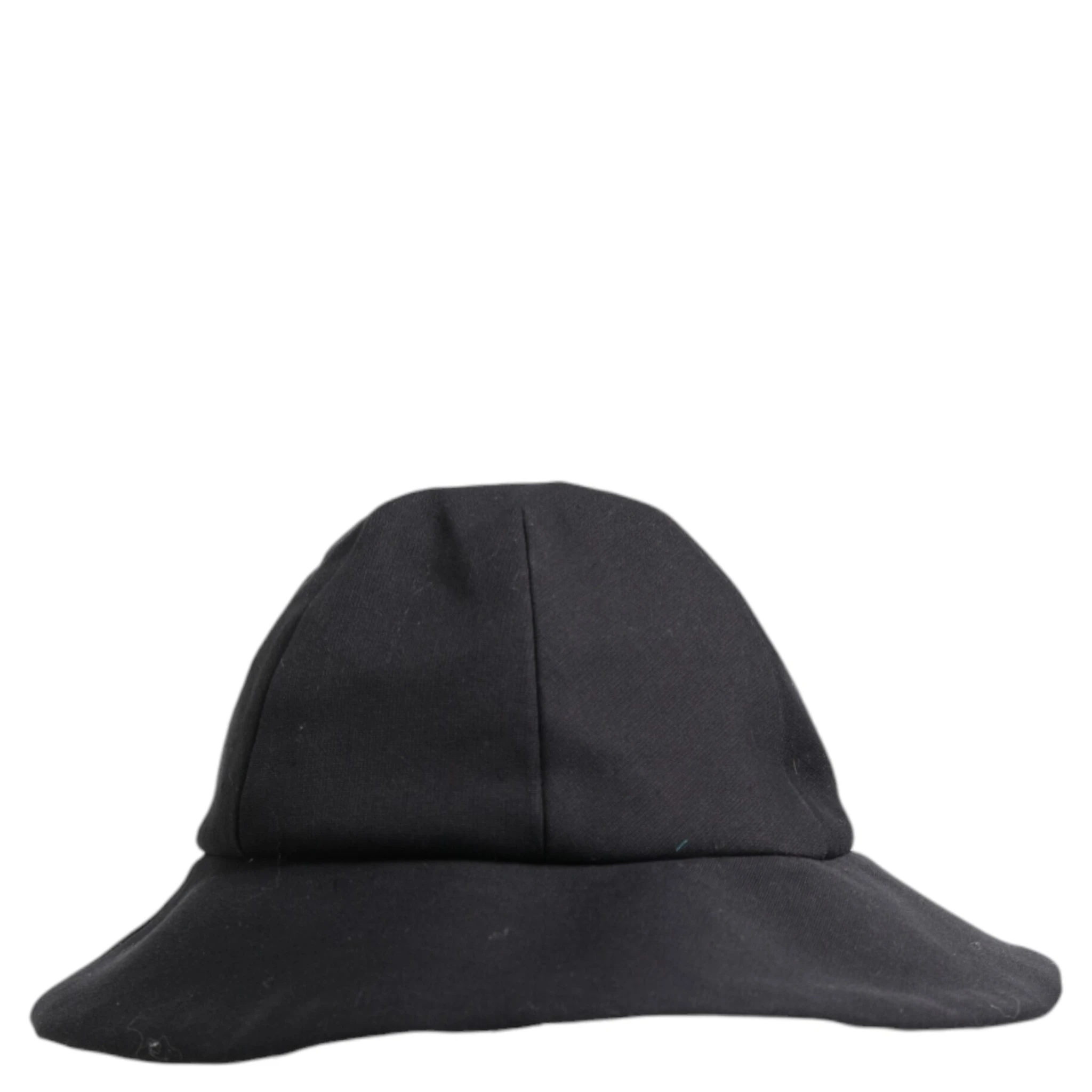 Black Cotton Wide Brim Bucket Hat